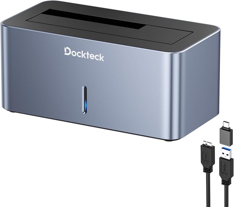 Dockteck USB 3.0 to SATA External Hard Drive Docking Station, 2.5/3.5 Inch SATA HDD & SSD 5Gbps Aluminum Docking Station, Support UASP - Image 1